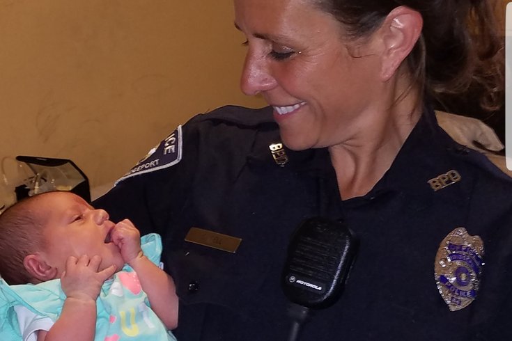 Police officer saves baby