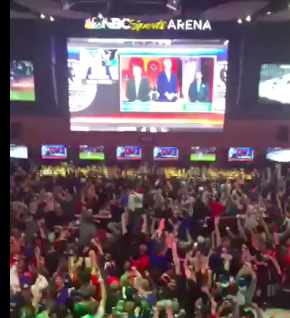 Eagles chant at XFinity Live! Philadelphia 