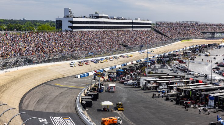 Tighter grandstand view of All Star Race