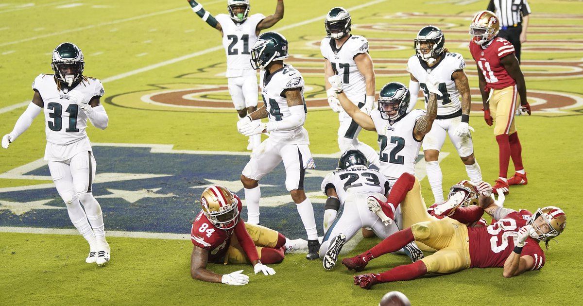 Eagles in first place in the NFC East after 25-20 win over the 49ers