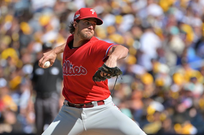 MLB on X: Aaron Nola with an amazing effort in a World Series rematch.   / X