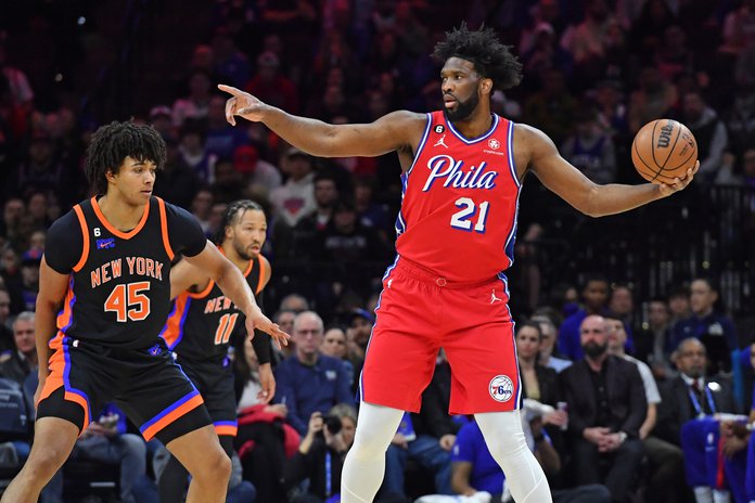 Embiid sends 76ers gear to Bryce Harper and family