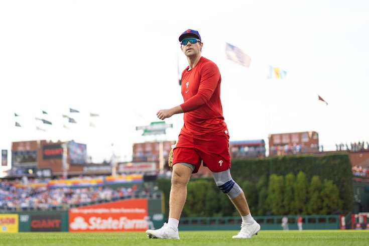 Rhys Hoskins is holding out hope for a late-October return if the