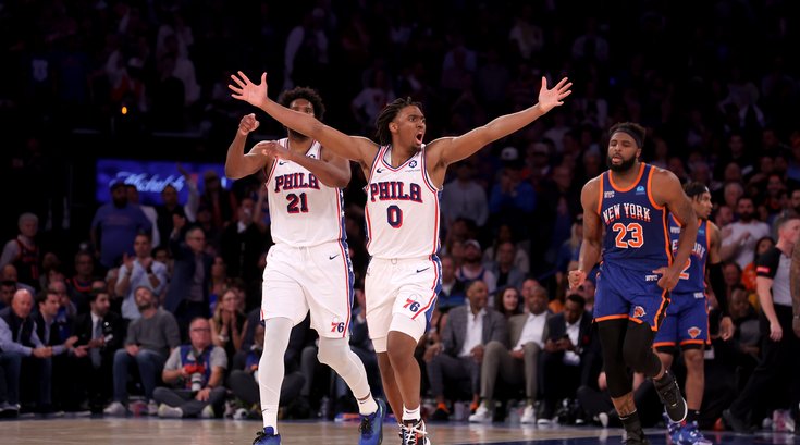 Tyrese-Maxey-Joel-Embiid-Sixers-vs-Knicks-Playoffs