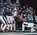 Eagles Packers Wild Card Round Defense Celebration