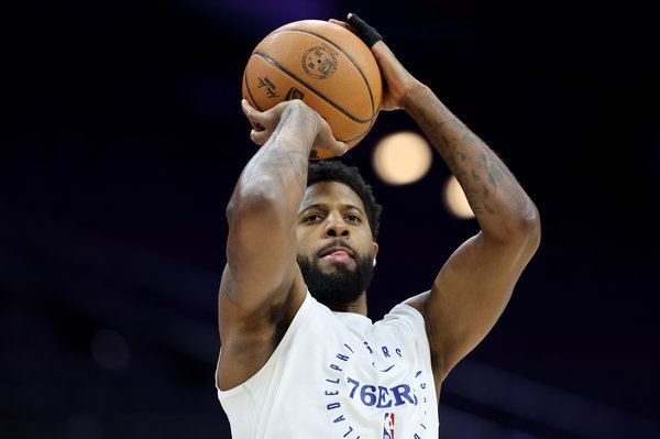 Paul George Warming Up