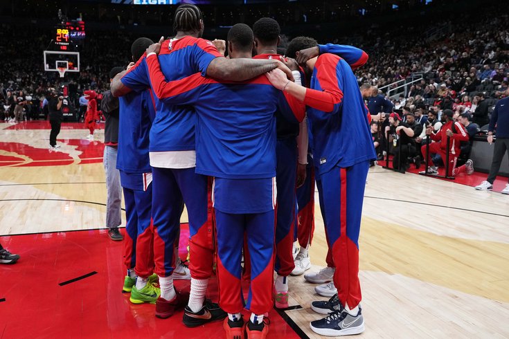Sixers huddle 5.4.25