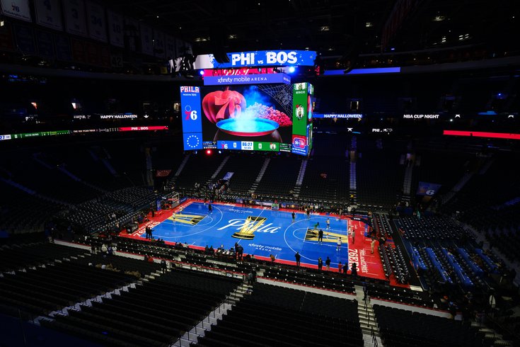 Sixers NBA Cup court 11.25.25