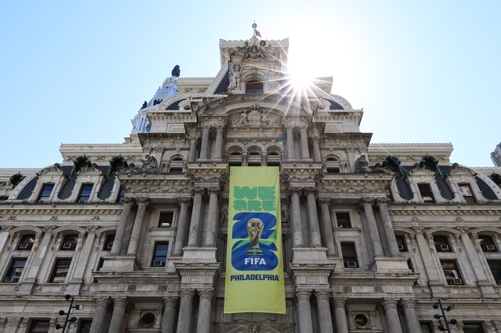 City Hall World Cup flag