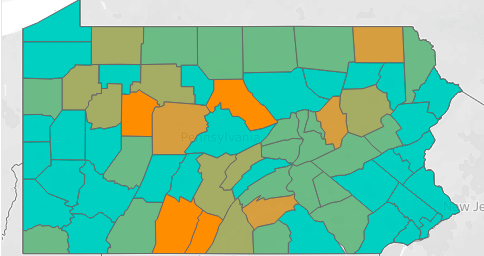 Geolocation data map gives Philly, surrounding counties 'A' for social ...