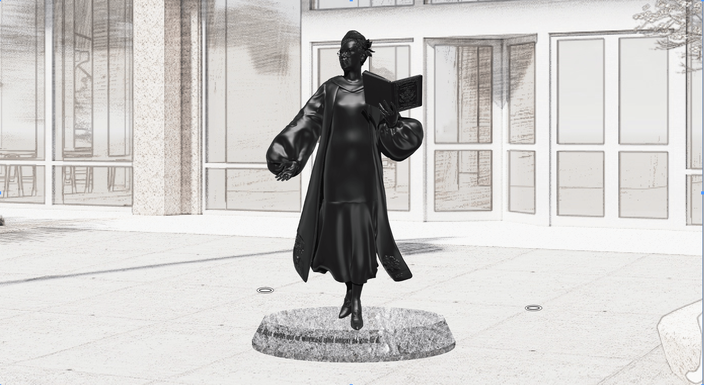'The First Lady of the Law: Sadie Tanner Mossell Alexander' statue design from Vinnie Bagwell.