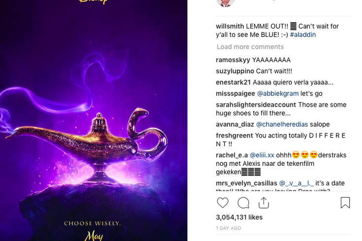 Will Smith's 'Aladdin' trailer debuts during Eagles-Giants game on