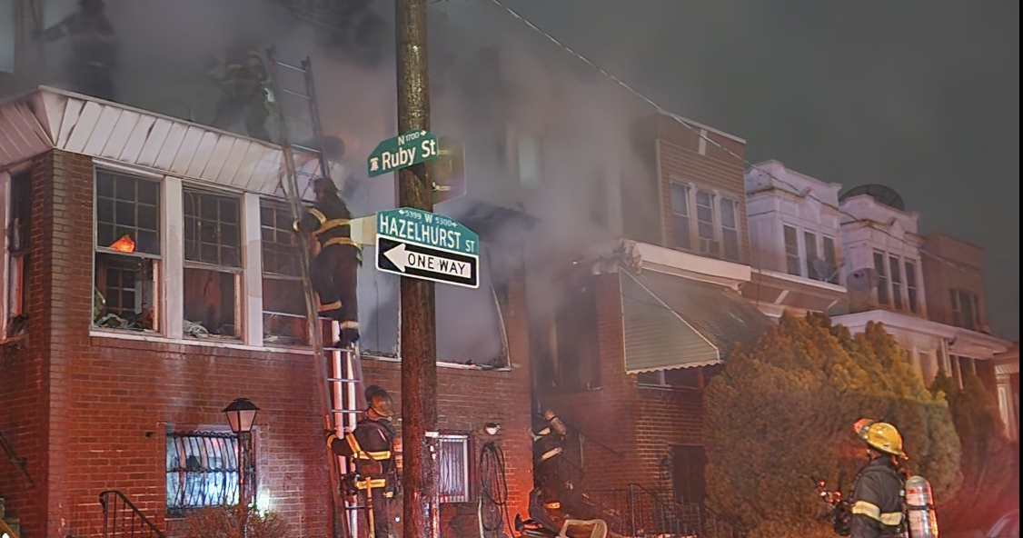 Blaze at West Philly rowhome sends nine firefighters to hospital