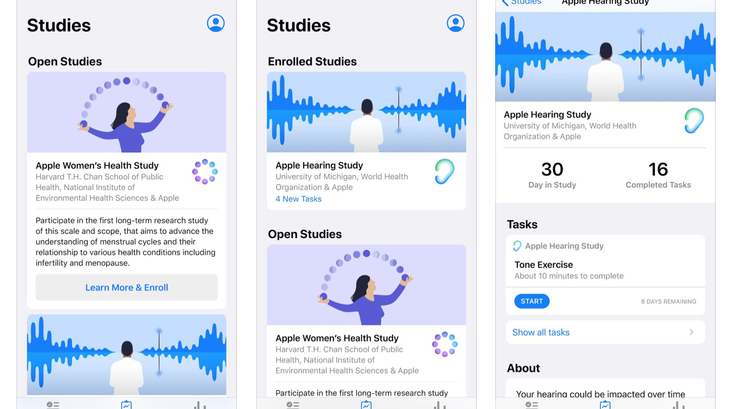 Apple research health app