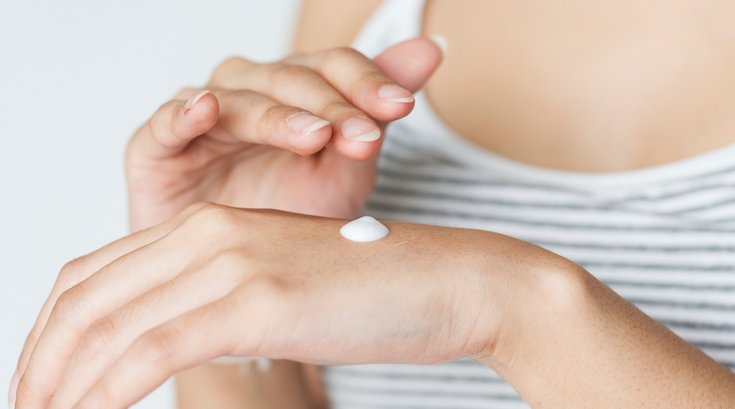 Applying Moisturizer to Hands