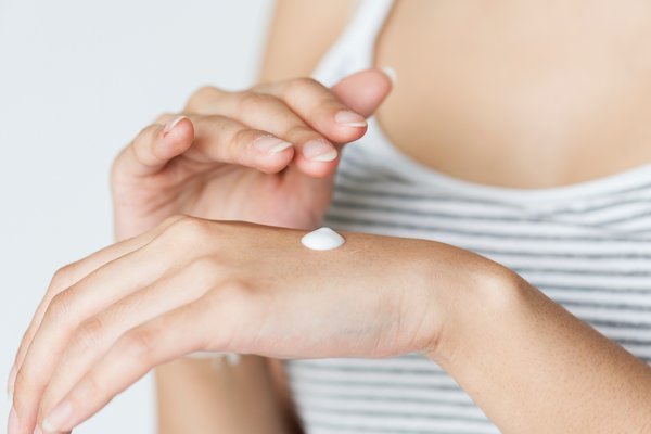 Applying Moisturizer to Hands