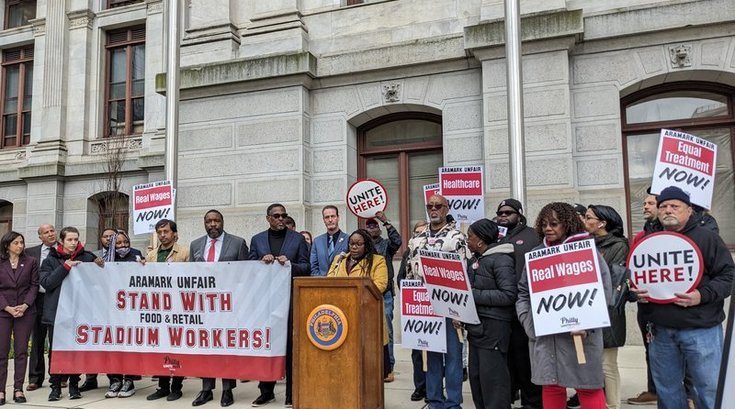 Aramark workers prevailing wage