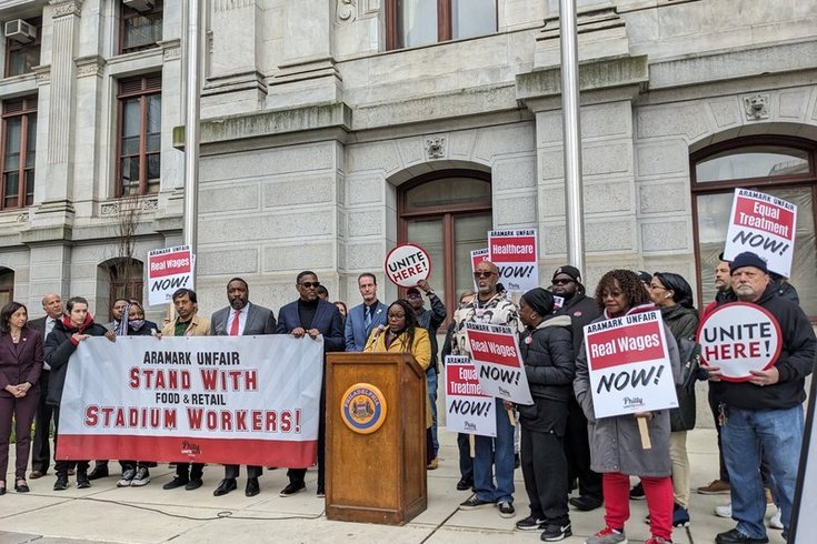 Aramark workers prevailing wage