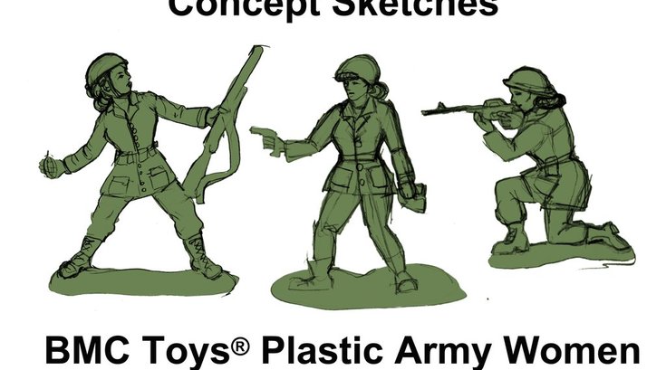 Army women plastic toys