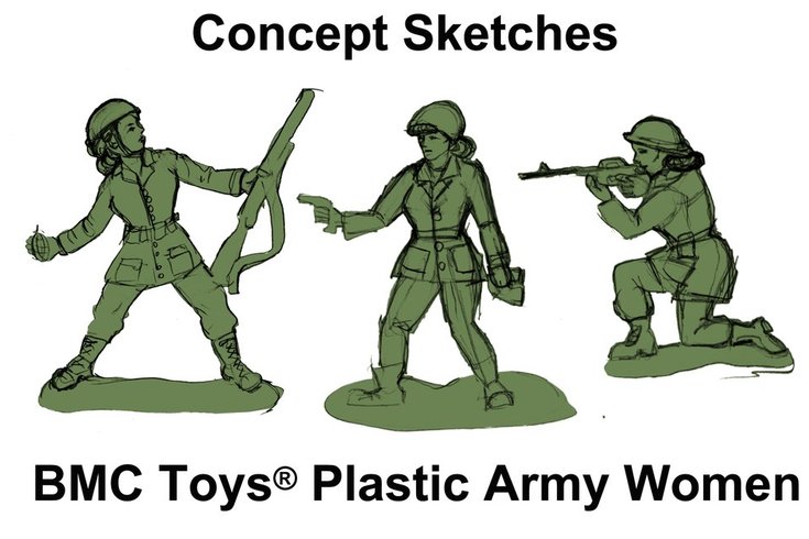 Army women plastic toys