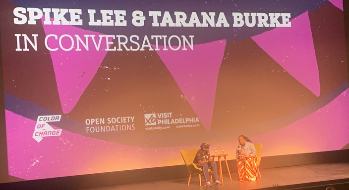 Spike Lee and Tarana Burke at the BlackStar Film Festival 