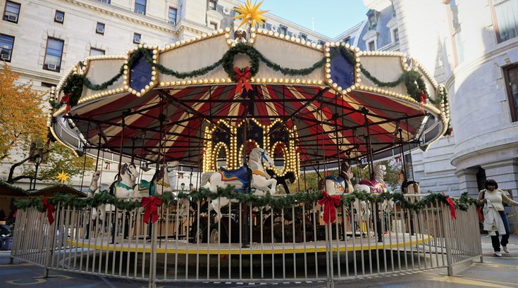 Christmas Village Carousel 