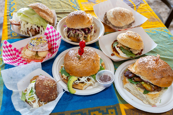 Group shot of festival cemitas on table