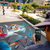 Large-scale chalk murals during Delco Chalk Fest