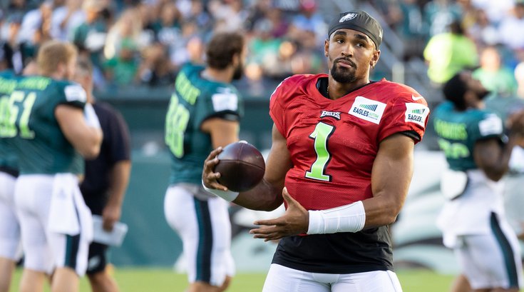 Jalen Hurts Eagles Open Practice 080722 Claggett 2