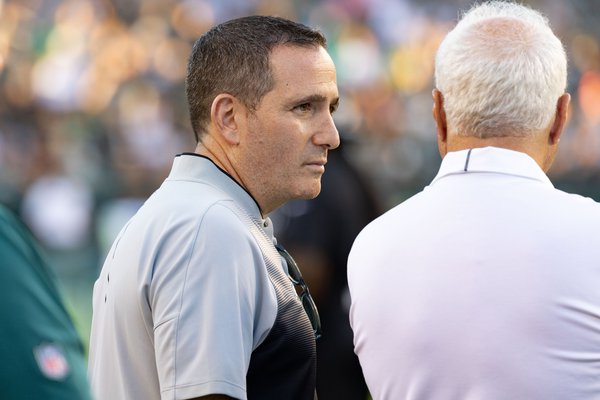 Howie Roseman Jeffrey Lurie Eagles Open Practice 080722 Claggett