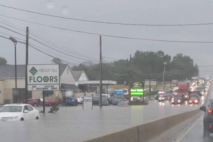 Pennsylvania flooding rain weather 7/11