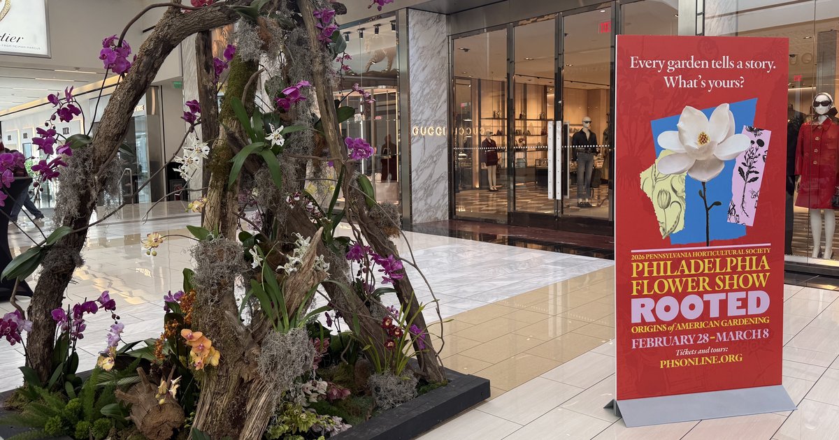 King of Prussia Mall display offers glimpse of Philadelphia Flower Show