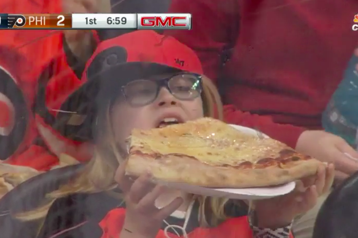 Flyers fans pizza