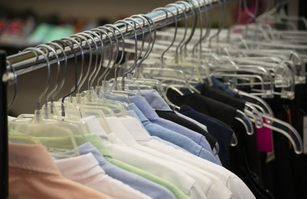 Shirts on hangers