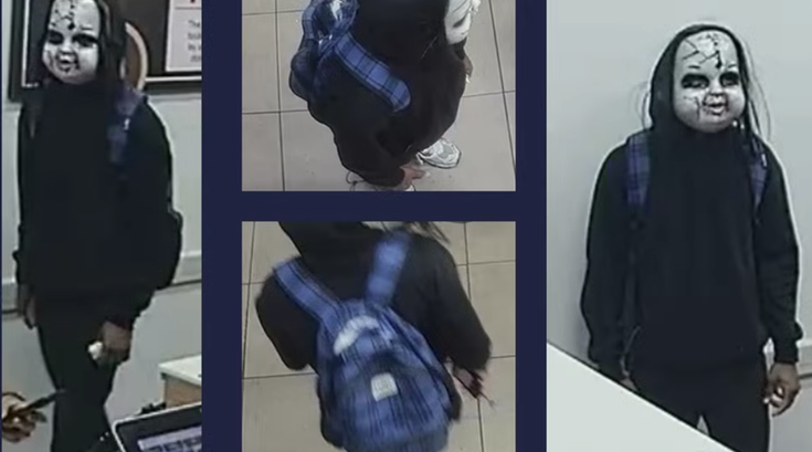 halloween mask suspect