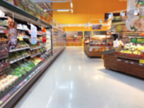 Grocery Store Aisle Blur