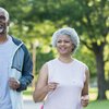 Purchased - elderly couple jogging outside