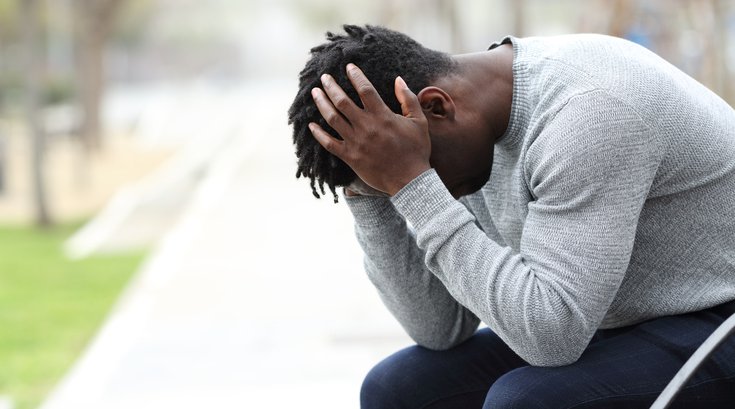 Purchased - Man suffering from anxiety