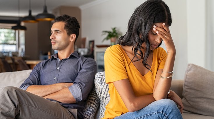 Purchased - Young Couple Arguing at Home