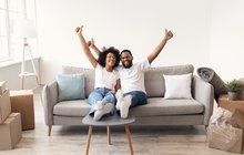 Purchased - First time homebuyers in their new home