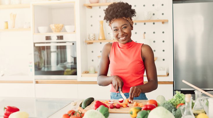 Purchased - woman cooking preparing breakfast luch dinner
