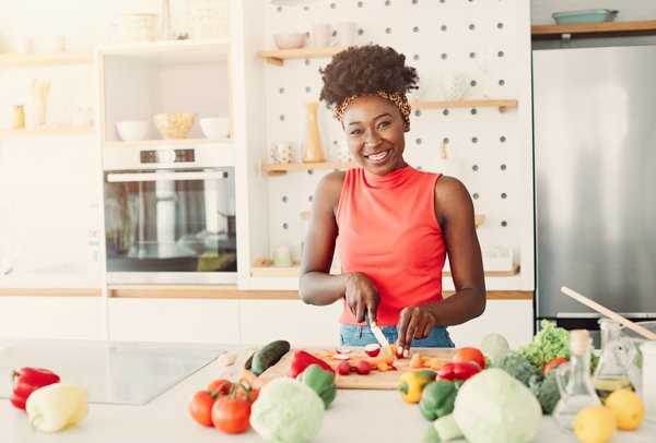 Purchased - woman cooking preparing breakfast luch dinner