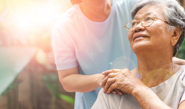 Purchased - Caregiver with elderly woman