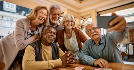 Purchased - Older people taking a selfie