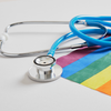 Purchased - Medical stethoscope and lgbtq community flag