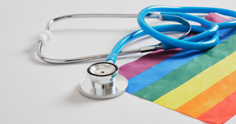 Purchased - Medical stethoscope and lgbtq community flag