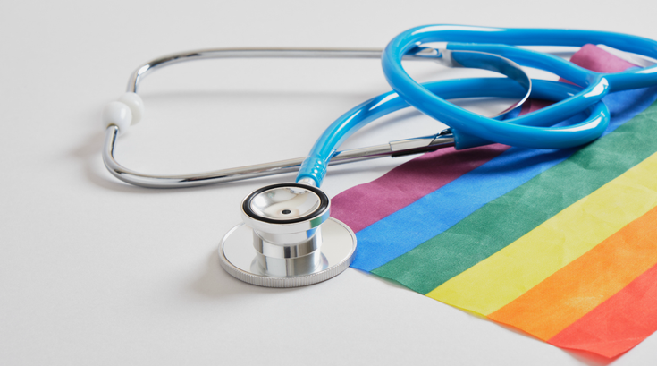 Purchased - Medical stethoscope and lgbtq community flag