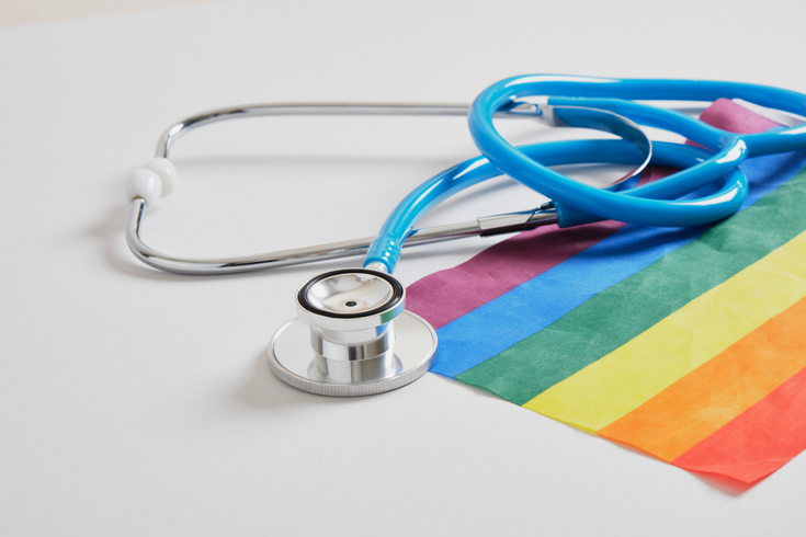 Purchased - Medical stethoscope and lgbtq community flag