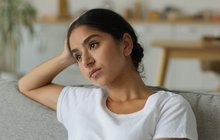 Purchased - Person sitting on the couch bored