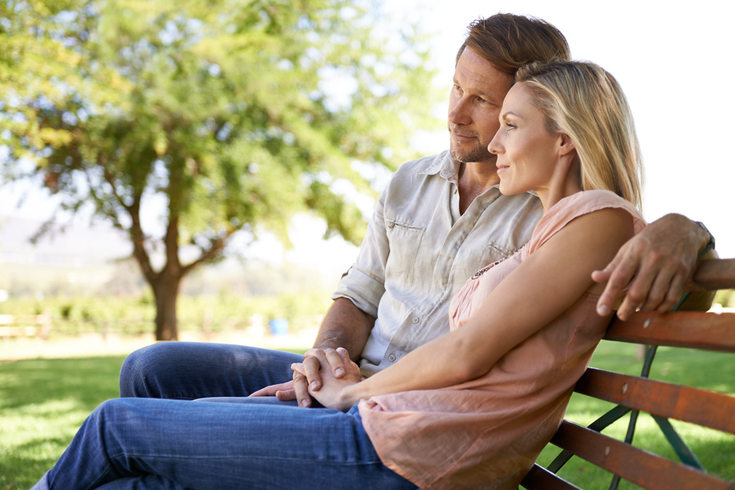 Limited - Couple sitting on a park bench